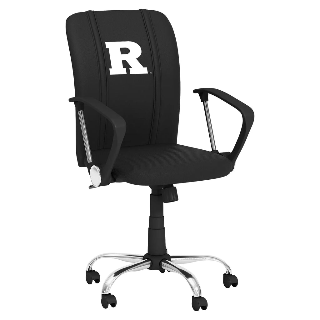 Curve Task Chair with Rutgers Scarlet Knights White Logo Zipchair