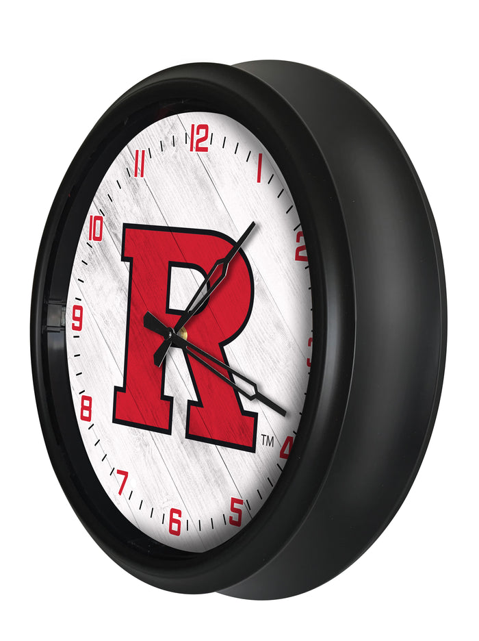 Rutgers Scarlet Knights Logo LED Clock | LED Outdoor Clock  Clocks & Thermometers