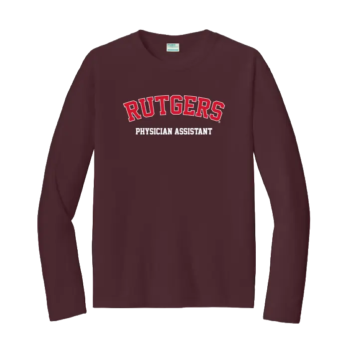 RUPASS Port & Co Long Sleeve Performance Tee Rutgers Physician Assistant