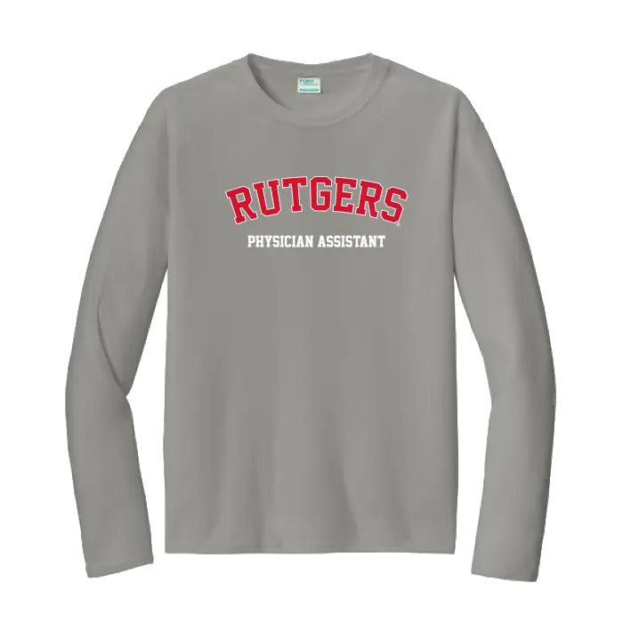RUPASS Port & Co Long Sleeve Performance Tee Rutgers Physician Assistant