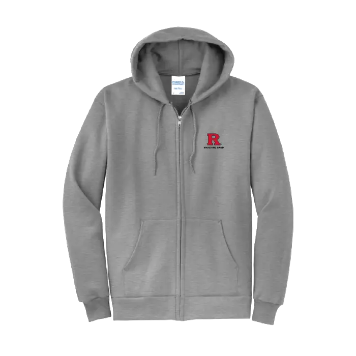 Marching Band Port & Co Core Fleece Full-Zip Hooded Sweatshirt Rutgers Marching Band