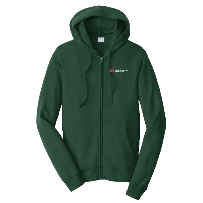 Newark Health Port & Co Fan Favorite Fleece Full-Zip Hooded Sweatshirt Rutgers Newark Health