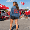Rutgers University Block R Rutgers Blue Denim Jacket  Denim
