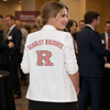 Rutgers University Scarlet Knights Block R White Ruched Blazer  Blazer