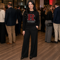 Rutgers University Block R Rutgers Black Crewneck Sweater  Sweater