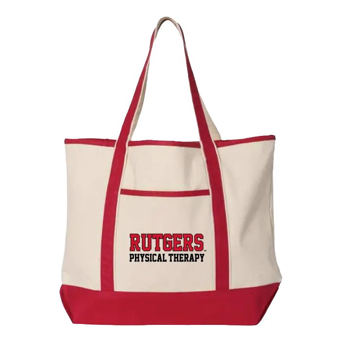 34.6L Large Canvas Deluxe Tote Rutgers Physical Therapy