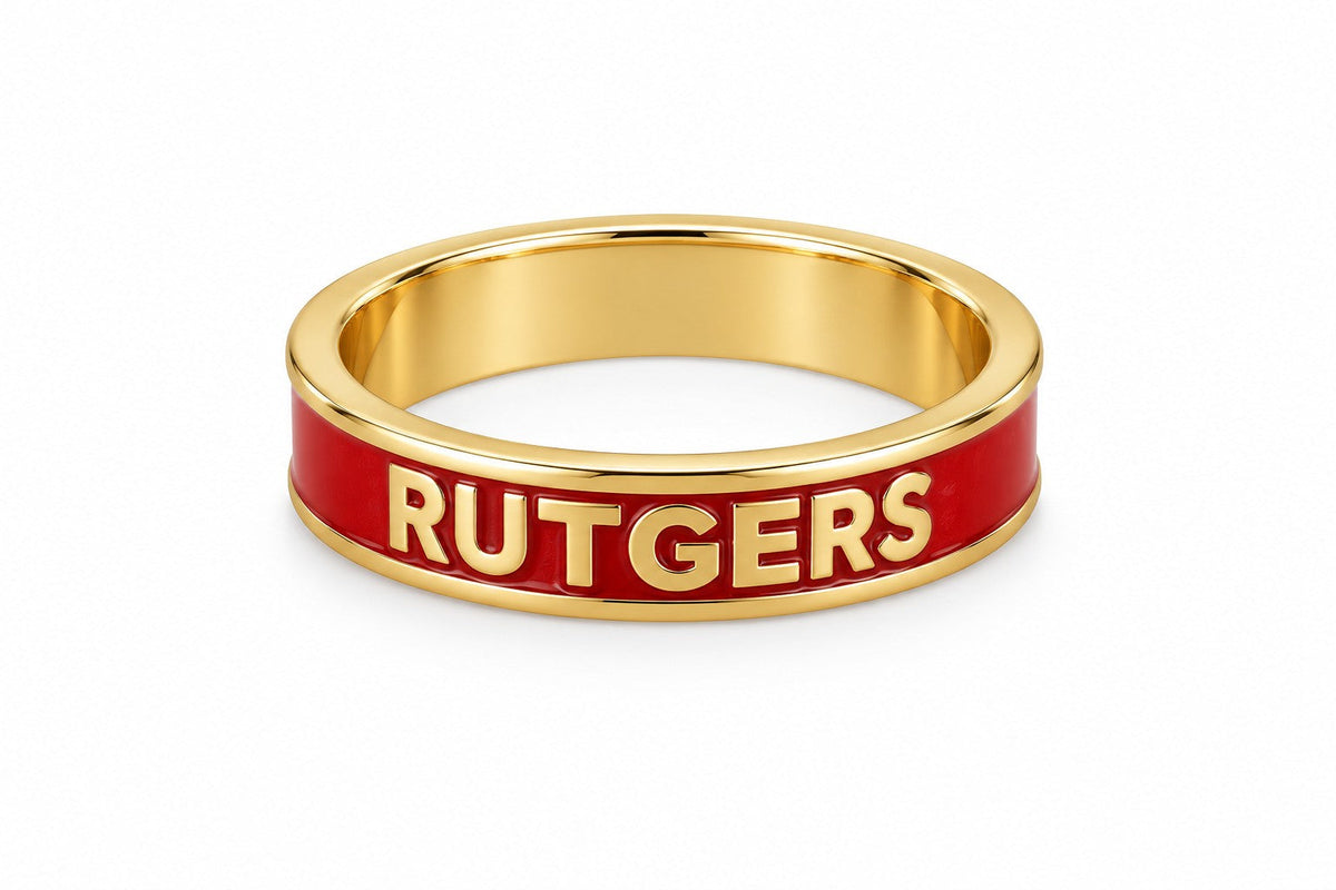 Rutgers Enamel Band Ring 