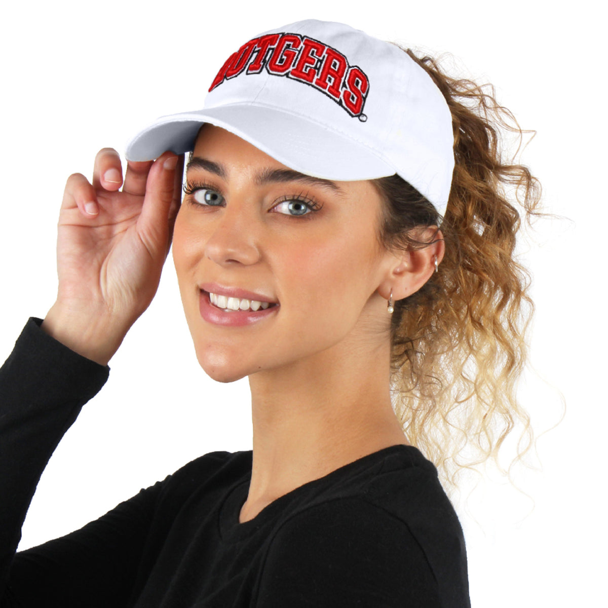 Rutgers Arched Ponyflo Hat