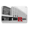Rutgers Scarlet Knights - Athletic Performance Center B&W with Scarlet R