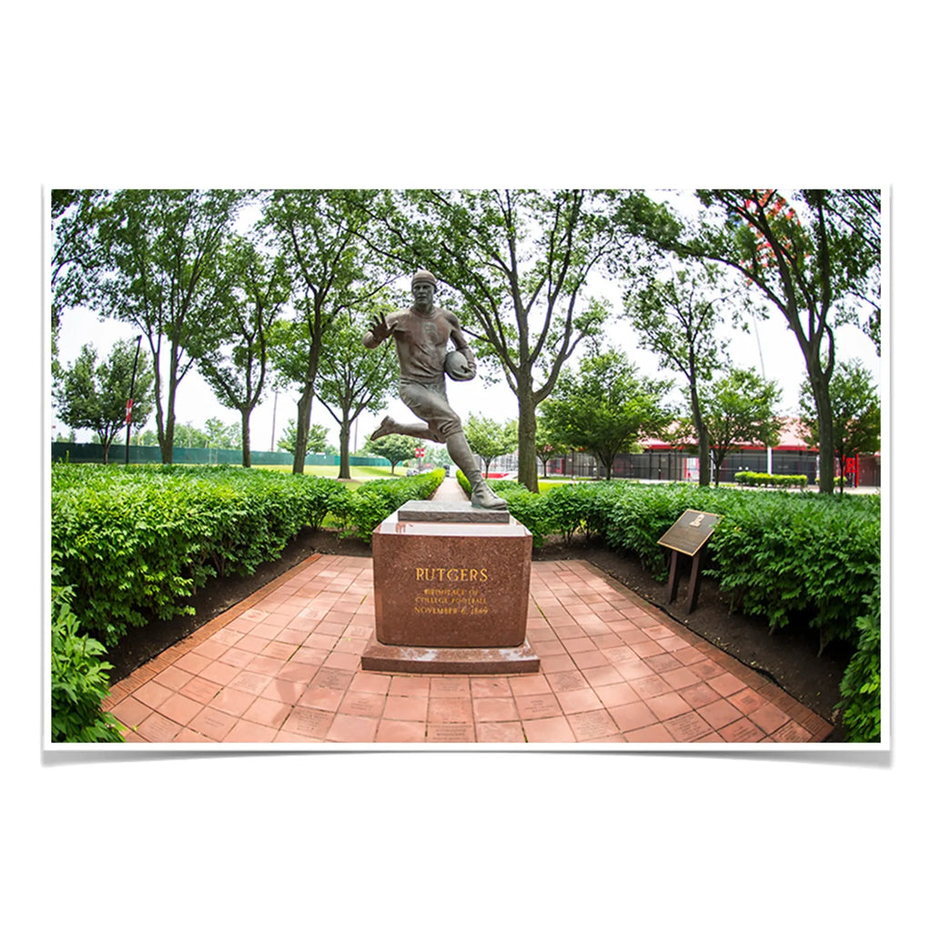 Rutgers Scarlet Knights - Birthplace Statue College Wall Art