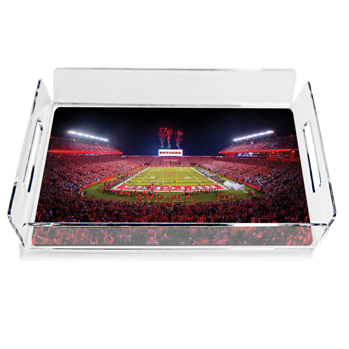 Rutgers Scarlet Knights - SHI Stadium Score! Decorative Serving Tray