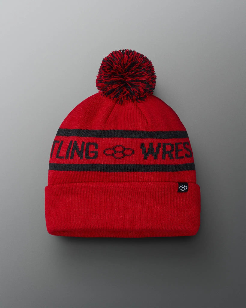 RUDIS Two Tone Pom Beanie - Red/Black RUDIS