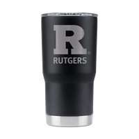 Rutgers 20oz Laser Etched Tumbler Black GameTime Sidekicks