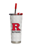 Rutgers Straw Tumbler ProGloss White GameTime Sidekicks