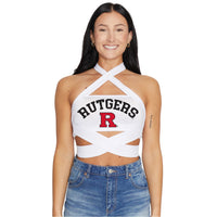 Top bandeau multiposición blanco de Rutgers