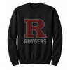 Rutgers University Block R Rutgers Black Crewneck Sweatshirt  Sweatshirt