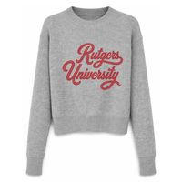Rutgers University Script Gray Crewneck Sweater  Sweater