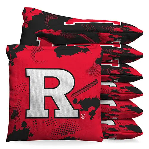 Rutgers Scarlett Knights 1 LB Graffiti Cornhole Bean Bag Toss Bags by BAGGO Baggo Inc