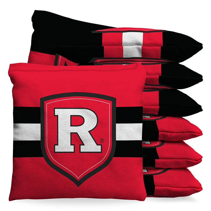 Rutgers Scarlett Knights 1 LB Shield Cornhole Bean Bag Toss Bags by BAGGO Baggo Inc