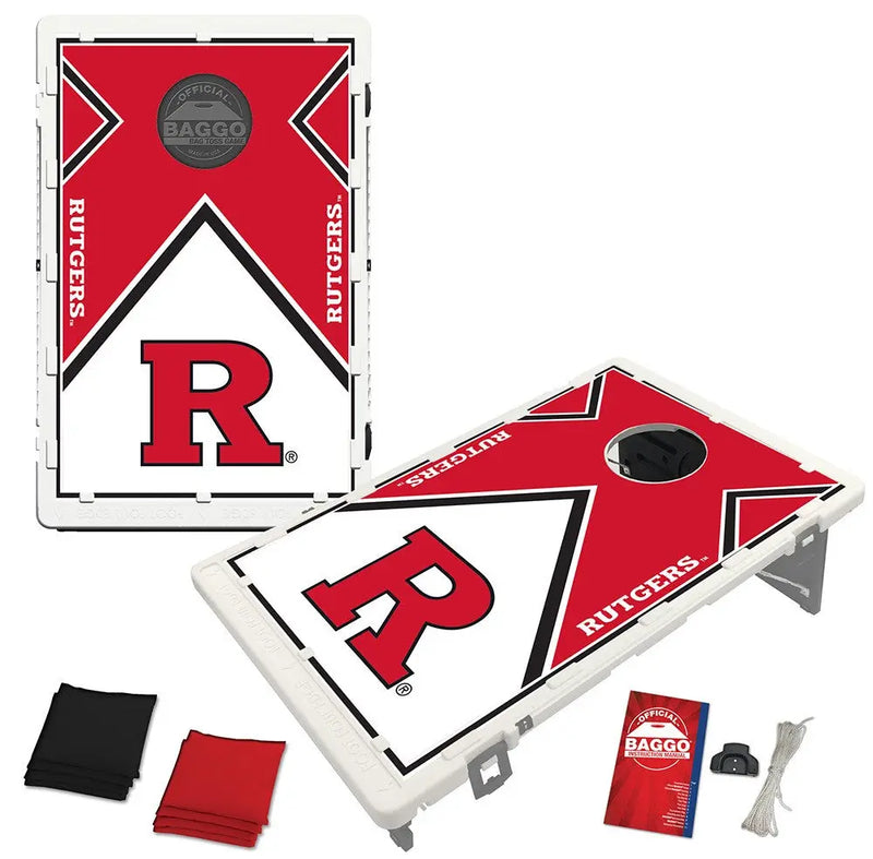 Rutgers Scarlett Knights Vintage Baggo Bean Bag Toss Portable 2x3 Cornhole Game Baggo Inc