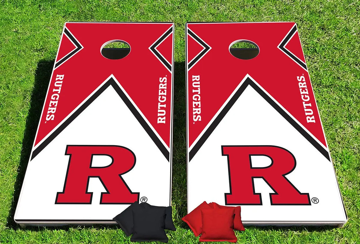 Rutgers Scarlet Knights Pro Cornhole Bean Bag Toss Game 24x48 with 8 Regulation 16oz Bags Baggo Inc