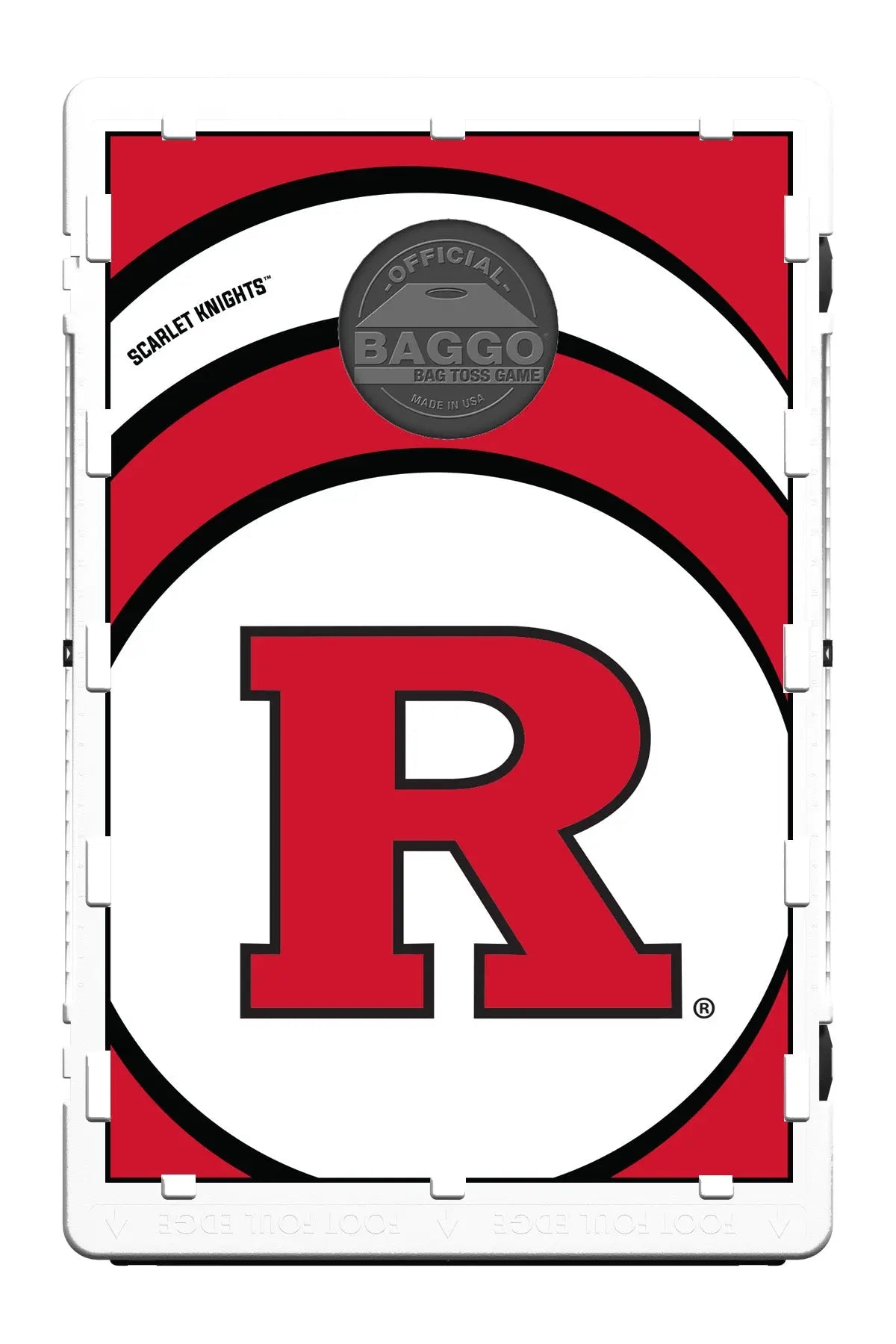 Rutgers Scarlett Knights Vortex Baggo Bean Bag Toss Portable 2x3 Cornhole Game Baggo Inc