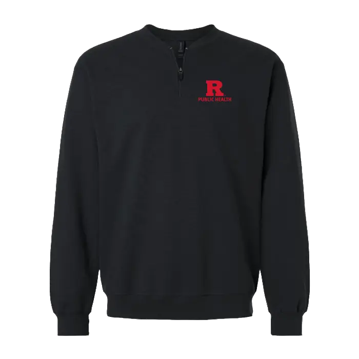 Public Health Unisex Softstyle Midweight 1/4 Zip Sweatshirt Rutgers Public Health