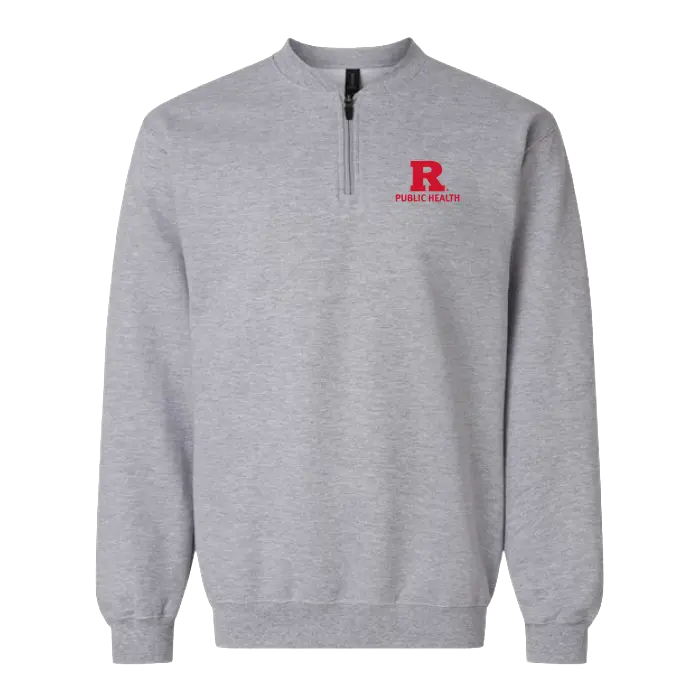 Public Health Unisex Softstyle Midweight 1/4 Zip Sweatshirt Rutgers Public Health