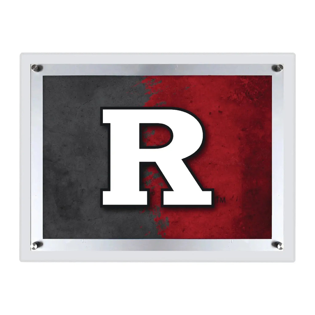 Rutgers Backlit LED Wall Sign | NCAA College Team Backlit Acrylic LED Wall Sign Holland Game Room
