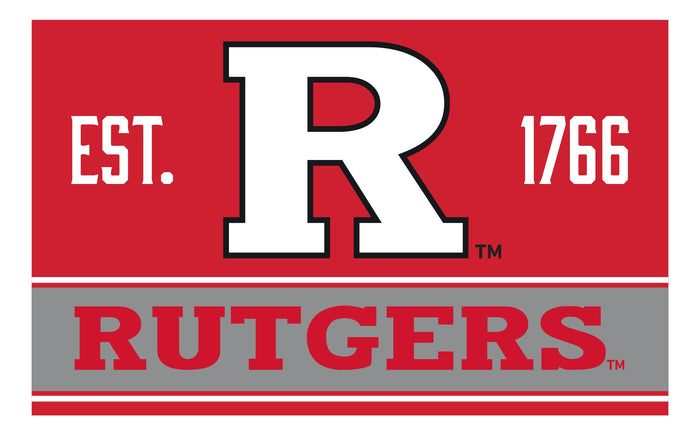 Rutgers Scarlet Knights Wood Sign with Frame