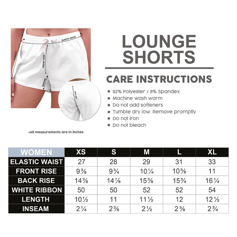 Rutgers State University Scarlet Knights Vive La Fete Game Day All Over Logo Womens Lounge Shorts