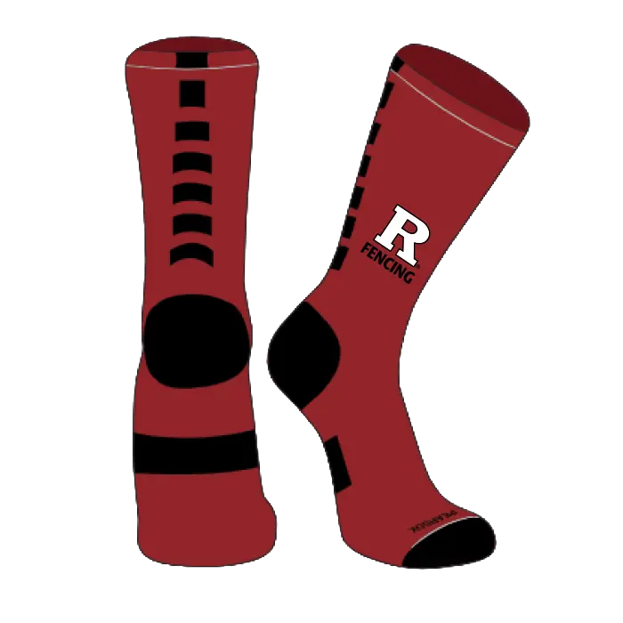 Fencing Athleisure Socks Rutgers Fencing
