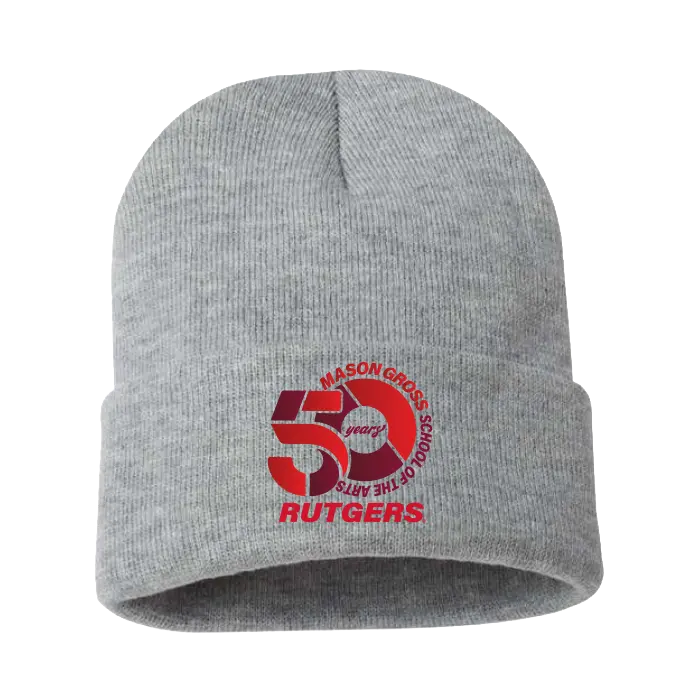 50th Anniversary 12" Solid Cuffed Beanie Mason Gross School of Arts