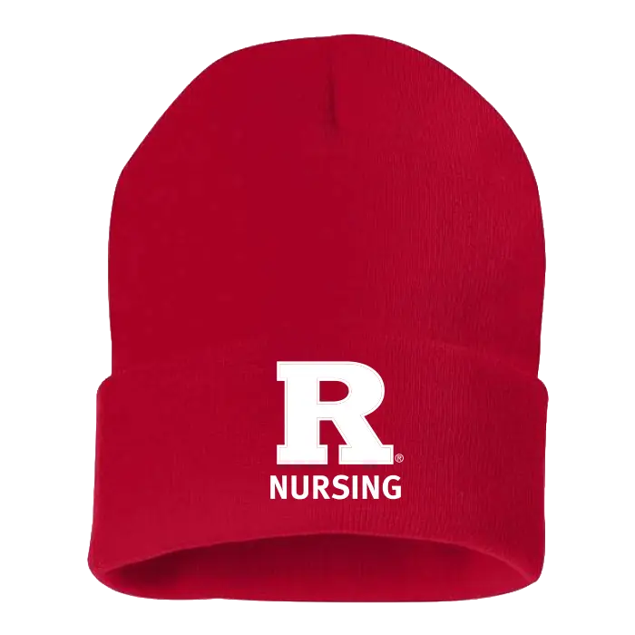 12" Solid Cuffed Beanie Rutgers School of Nursing