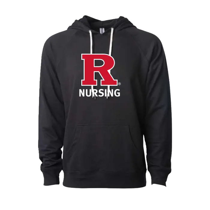 Nursing Lightweight Loopback Terry Hooded Sweatshirt Rutgers School of Nursing