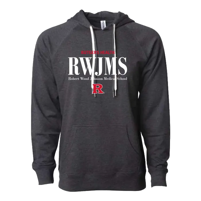 RWJMS Lightweight Loopback Terry Hooded Sweatshirt Robert Wood Johnson Medical School