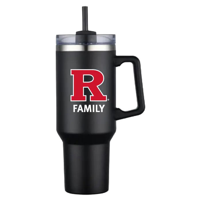 Rutgers Family Beluga 40 oz. Vacuum Insulated Tumbler Mug w/ Handle Rutgers Family
