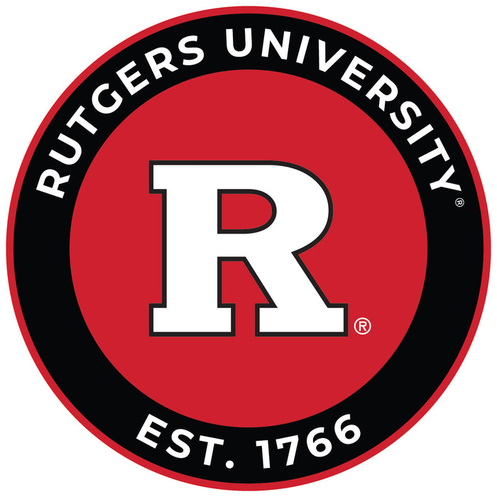 Rutgers Scarlet Knights Round Vinyl Decal Sticker Officially Licensed Collegiate Product