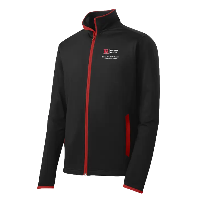 OTD Sport-Tek Sport-Wick Stretch Contrast Full-Zip Jacket Rutgers OTD