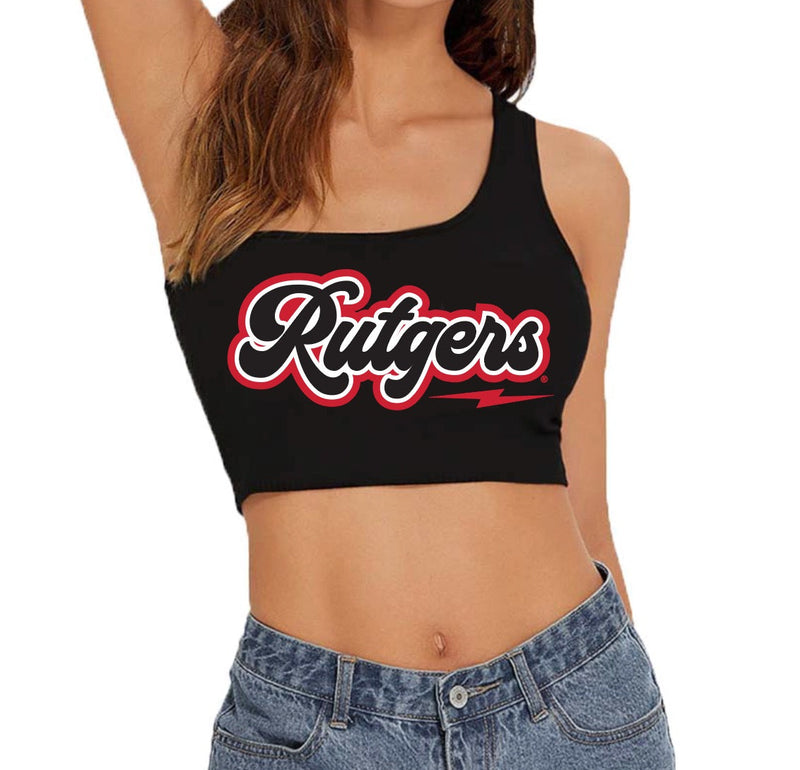 Top de un solo hombro Rutgers Lightning
