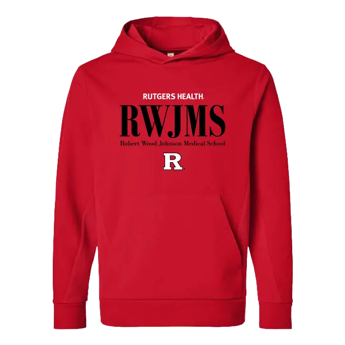 RWJMS Hooded Tech Fleece Pullover Robert Wood Johnson Medical School