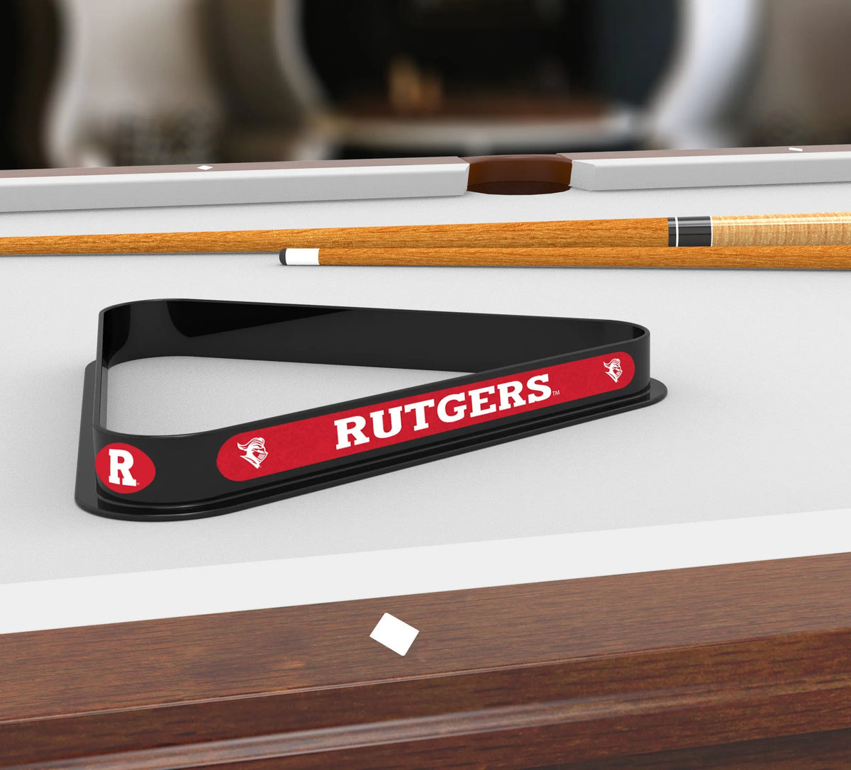 Rutgers Billiard Triangle Rack | NCAA College Rutgers Team Logo Pool Table Triangle Holland Game Room