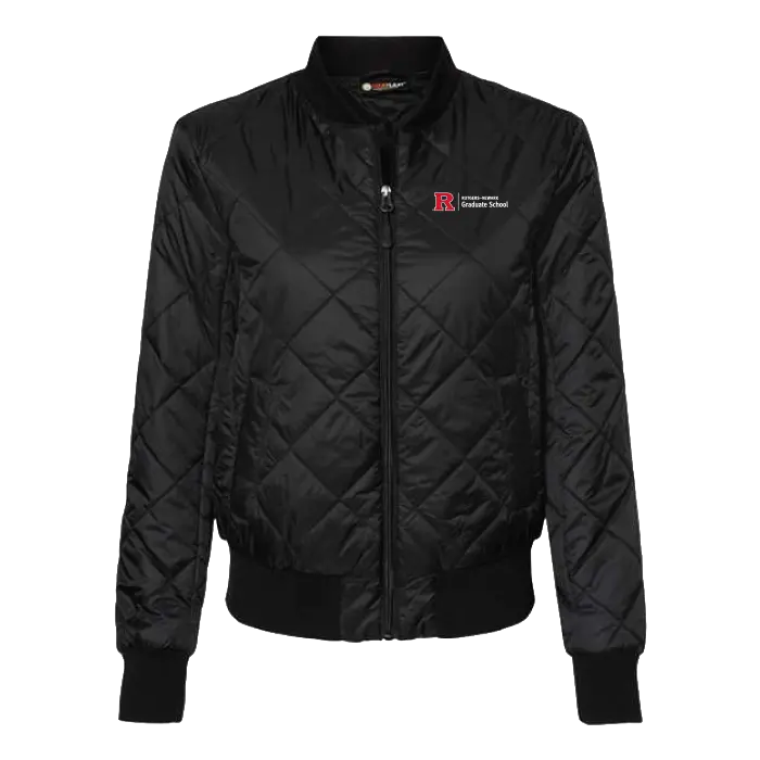 Newark Graduate School Women's HeatLast Quilted Packable Bomber Rutgers Newark Graduate School