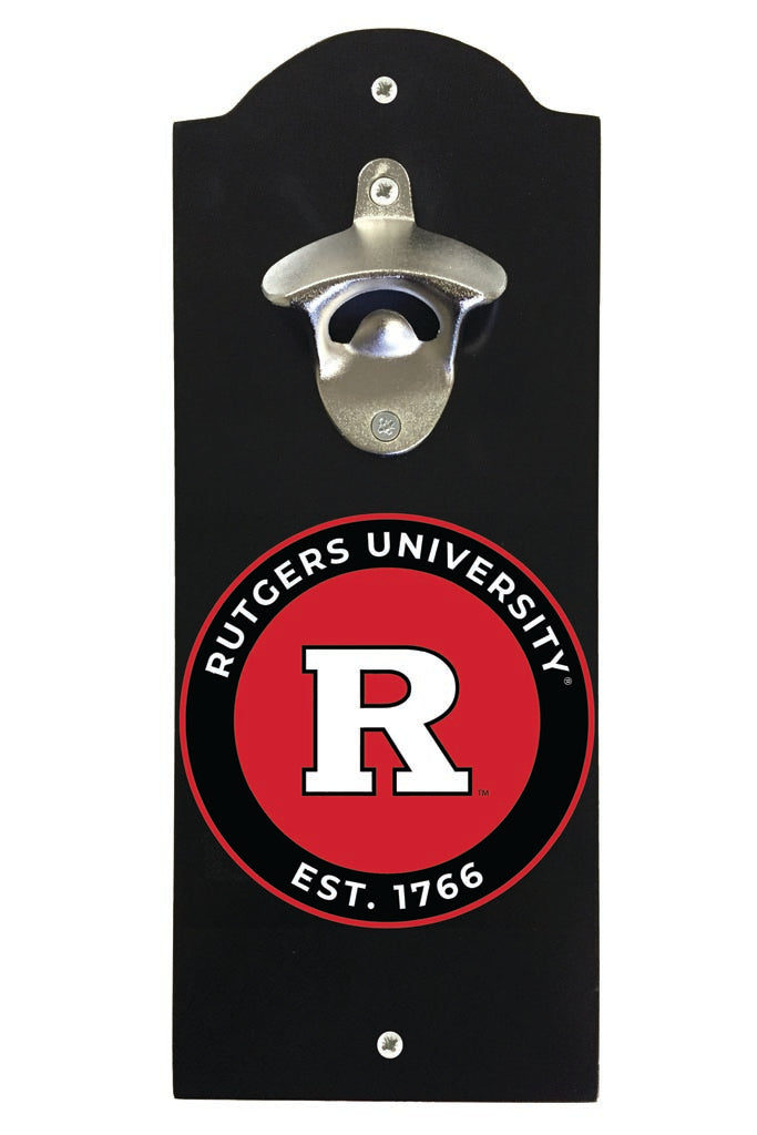 Rutgers Scarlet Knights Wall Mounted Bottle Opener  Officially Licensed Collegiate Product