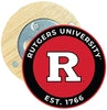 Rutgers Scarlet Knights Round Wood Magnetic Bottle Opener 2.5" Officially Licensed Collegiate Product R & R INC.