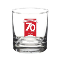 70th Anniversary of Nursing Heavy Base Whiskey Rocks Glasses Rutgers School of Nursing