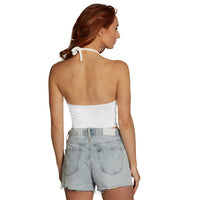 Top halter blanco de Rutgers