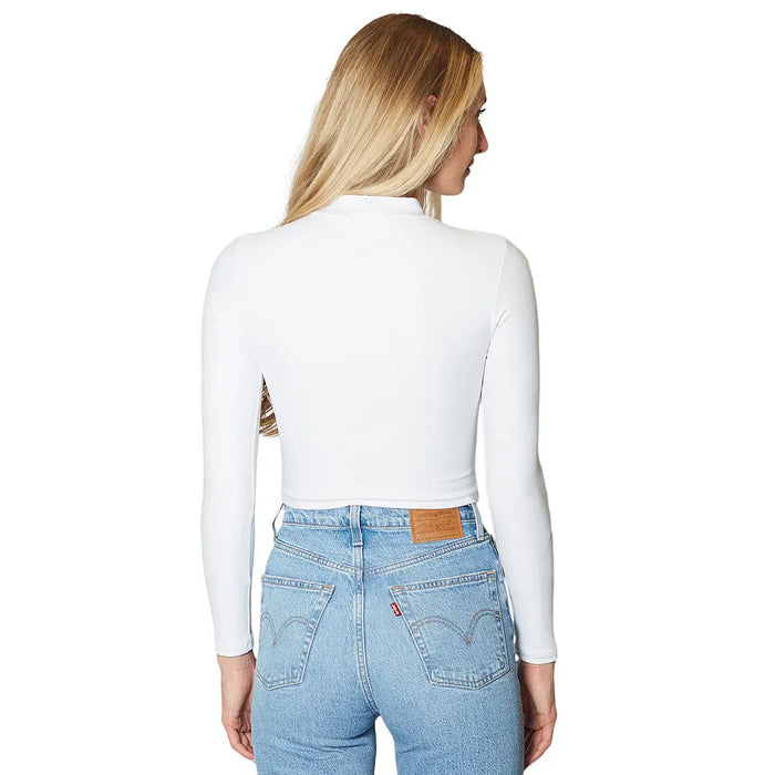 Rutgers White Mock Neck Top lojobands