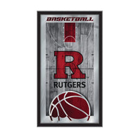 Rutgers Scarlet Knights Logo Basketball Mirror Holland Game Room
