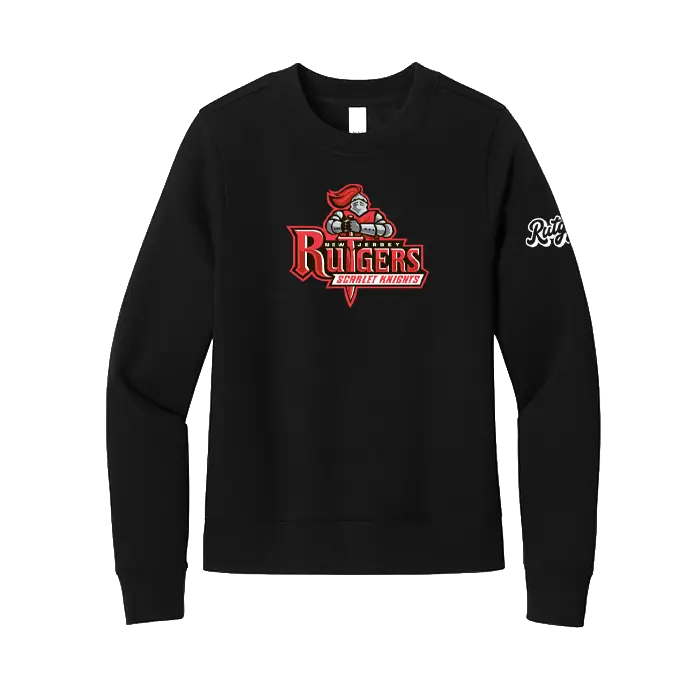 Rutgers Retro Knight Curve Women's Crew Fleece Retro